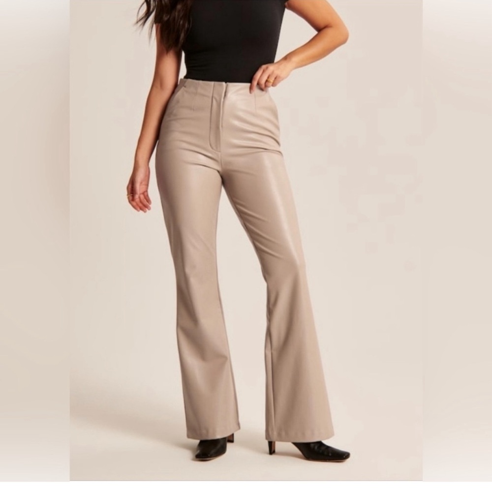 ABERCROMBIE and Fitch women’s vegan flared pants size 29/8 NWT - Picture 2 of 7